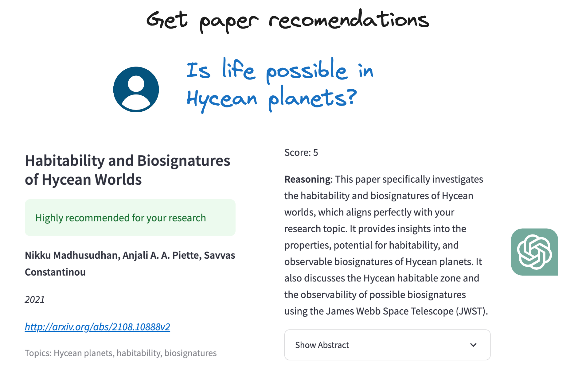 paper recommendations